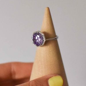 New Cubic Zirconia & Sterling Silver Cocktail Ring